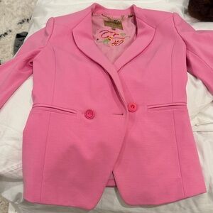 Ted Baker London Pink Blazer with Button Accents